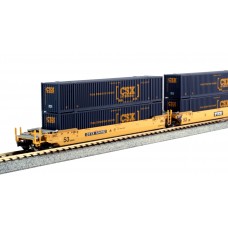 Kato - Gunderson MAXI-IV - TTX Old Logo #724792 w/ CSX Containers Kato - Gunderson MAXI-IV - TTX Old Logo #724792 w/ CSX Containers
